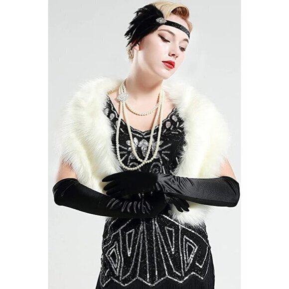 𝅺🆕 Luxury Vegan Fur Collar Wrap Winter Cloak Bridal Wedding Cover Up SOFT 👑 NWT - Picture 3 of 6